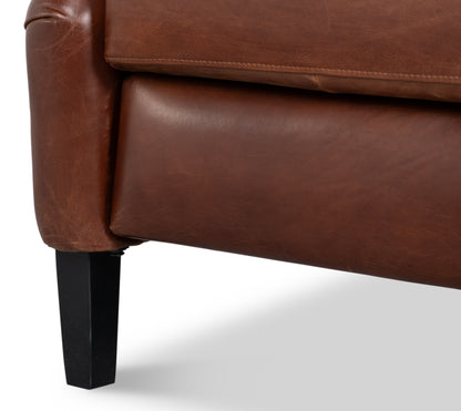 Ashford Newark Brown Leather Recliner Armchair