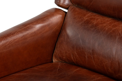 Ashford Newark Brown Leather Recliner Armchair