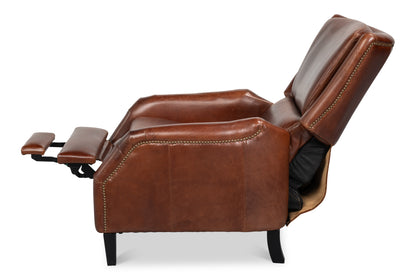 Ashford Newark Brown Leather Recliner Armchair