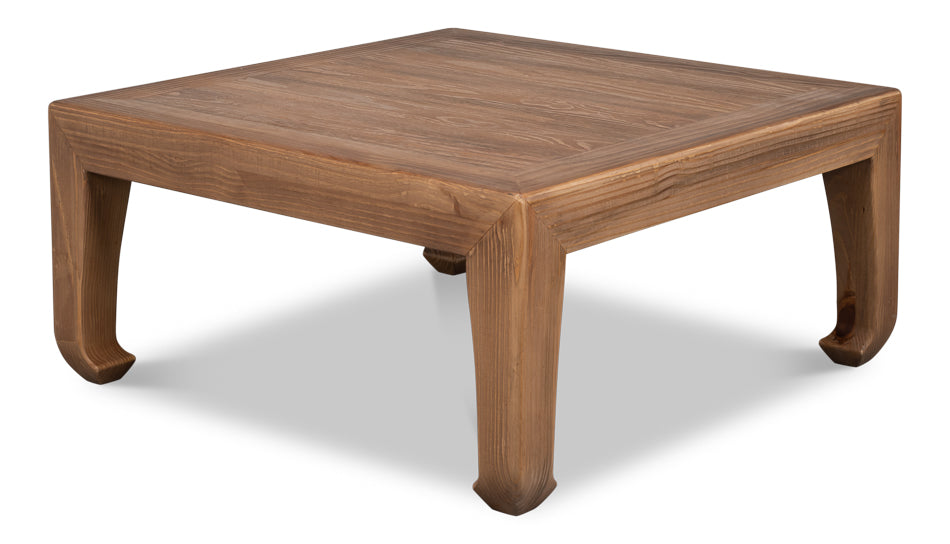 Traditional Chinese Elm Wood Cocktail Table