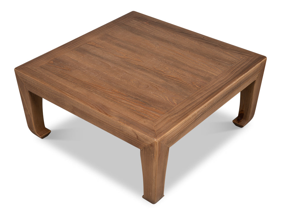 Traditional Chinese Elm Wood Cocktail Table