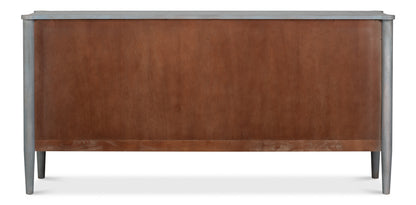 Dutch 4-Door Sideboard in Antique Grey Pine