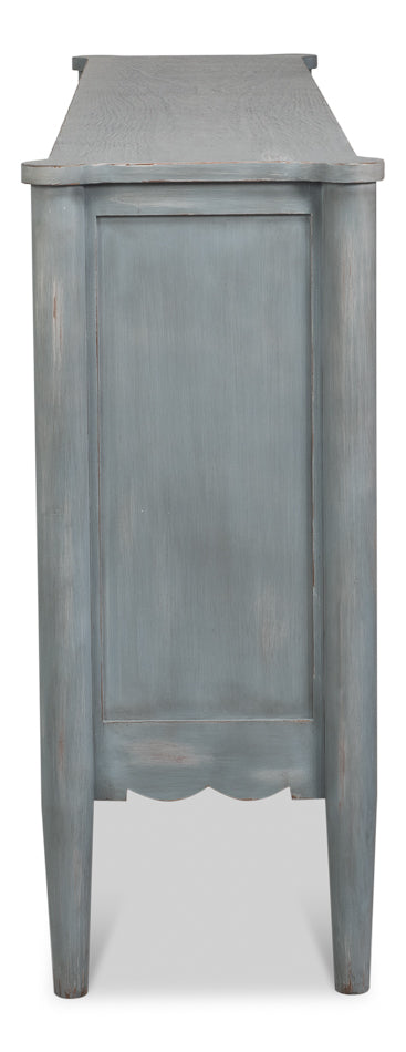 Dutch 4-Door Sideboard in Antique Grey Pine