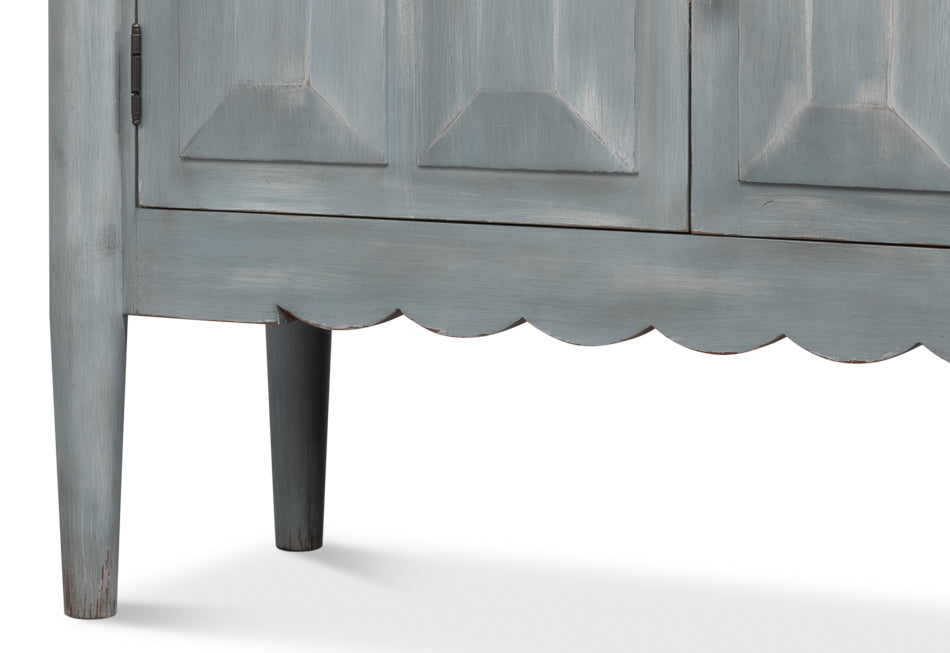 Dutch 4-Door Sideboard in Antique Grey Pine