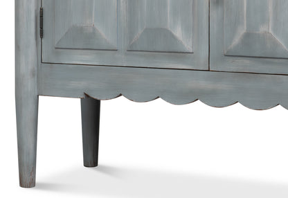 Dutch 4-Door Sideboard in Antique Grey Pine