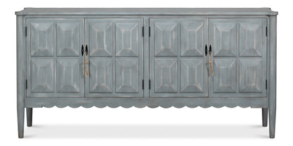 Dutch 4-Door Sideboard in Antique Grey Pine