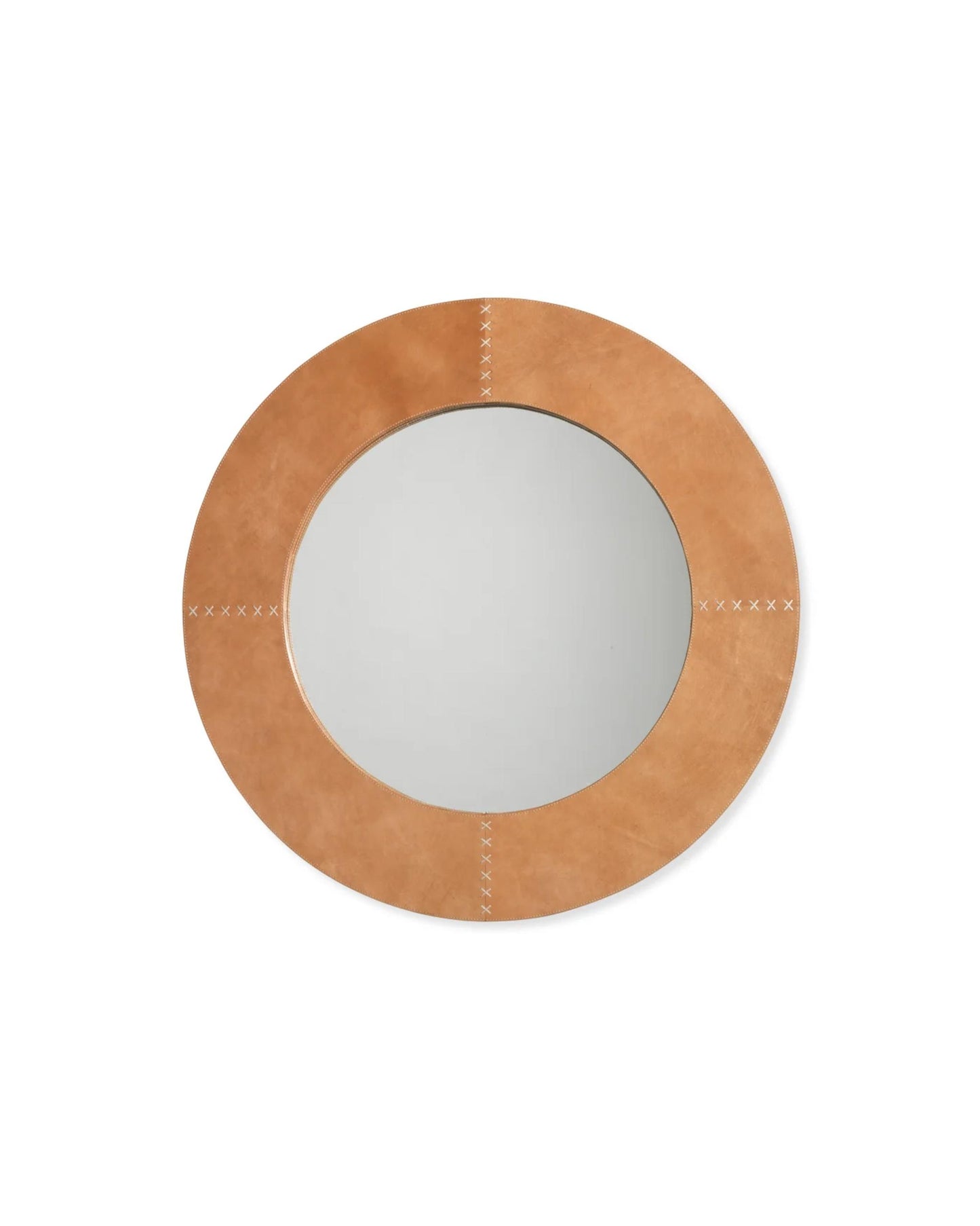 Round Cross Stitch Mirror, Brown