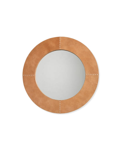 Round Cross Stitch Mirror, Brown