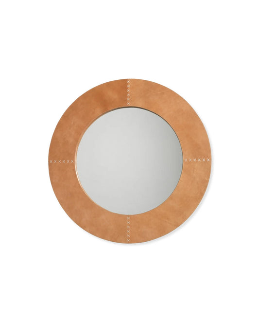 Round Cross Stitch Mirror, Brown