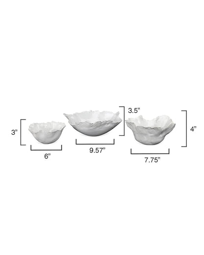 Fleur Ceramic Bowls (Set of 3)