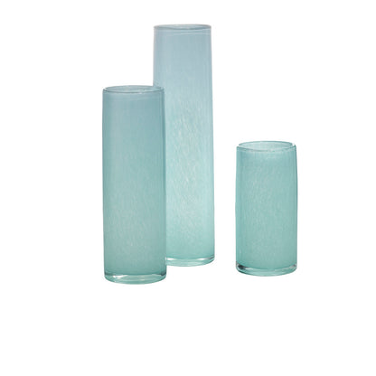 Gwendolyn Hand Blown Vases (Set of 3), Blue