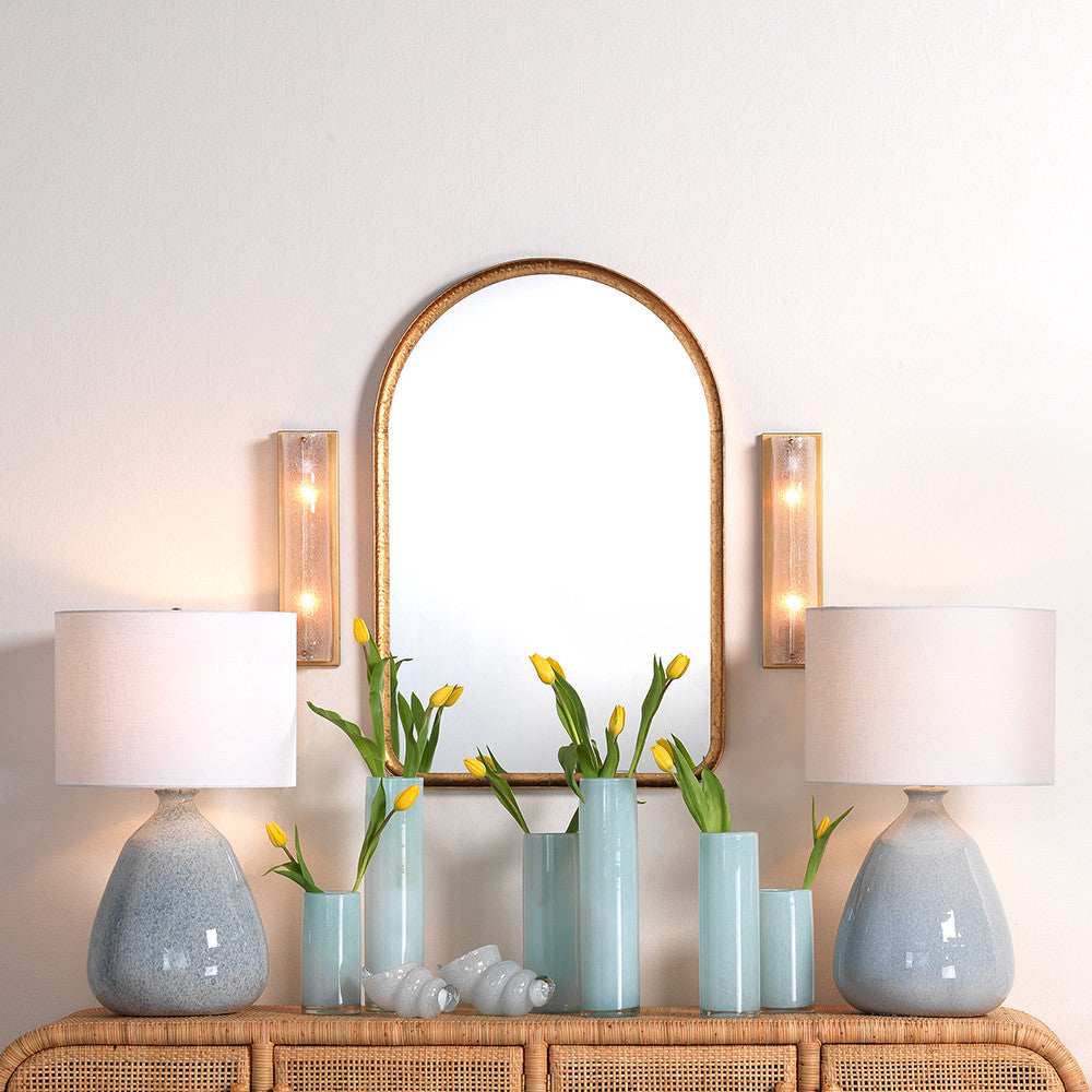 Gwendolyn Hand Blown Vases (Set of 3), Blue