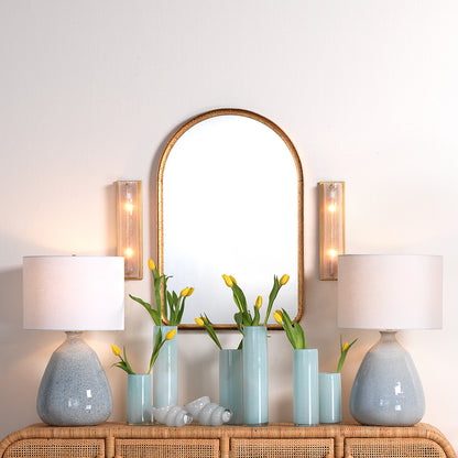 Gwendolyn Hand Blown Vases (Set of 3), Blue