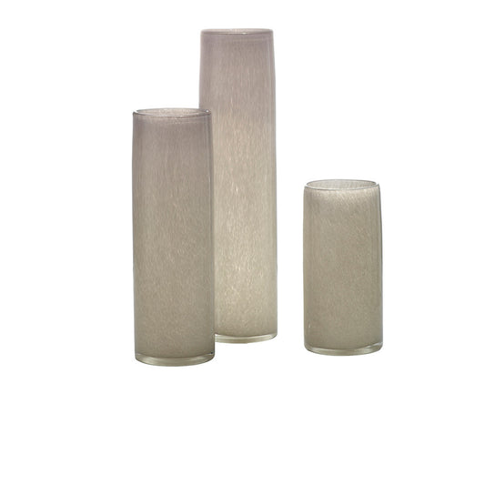 Gwendolyn Hand Blown Vases (Set of 3), Grey