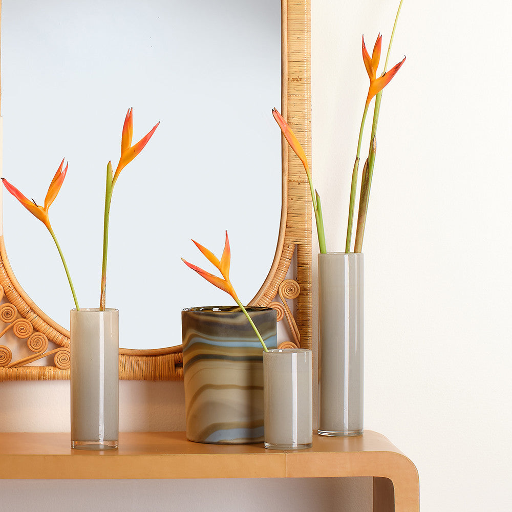 Gwendolyn Hand Blown Vases (Set of 3), Grey