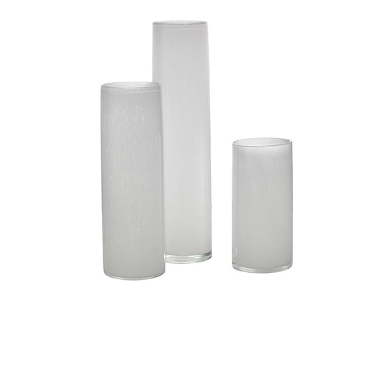 Gwendolyn Hand Blown Vases (Set of 3), White