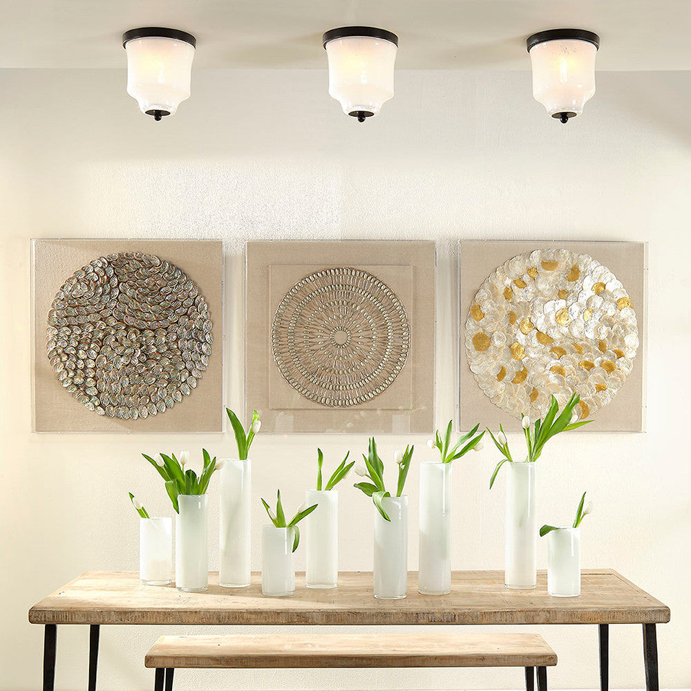 Gwendolyn Hand Blown Vases (Set of 3), White
