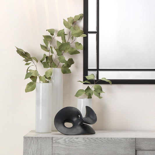 Gwendolyn Hand Blown Vases (Set of 3), White