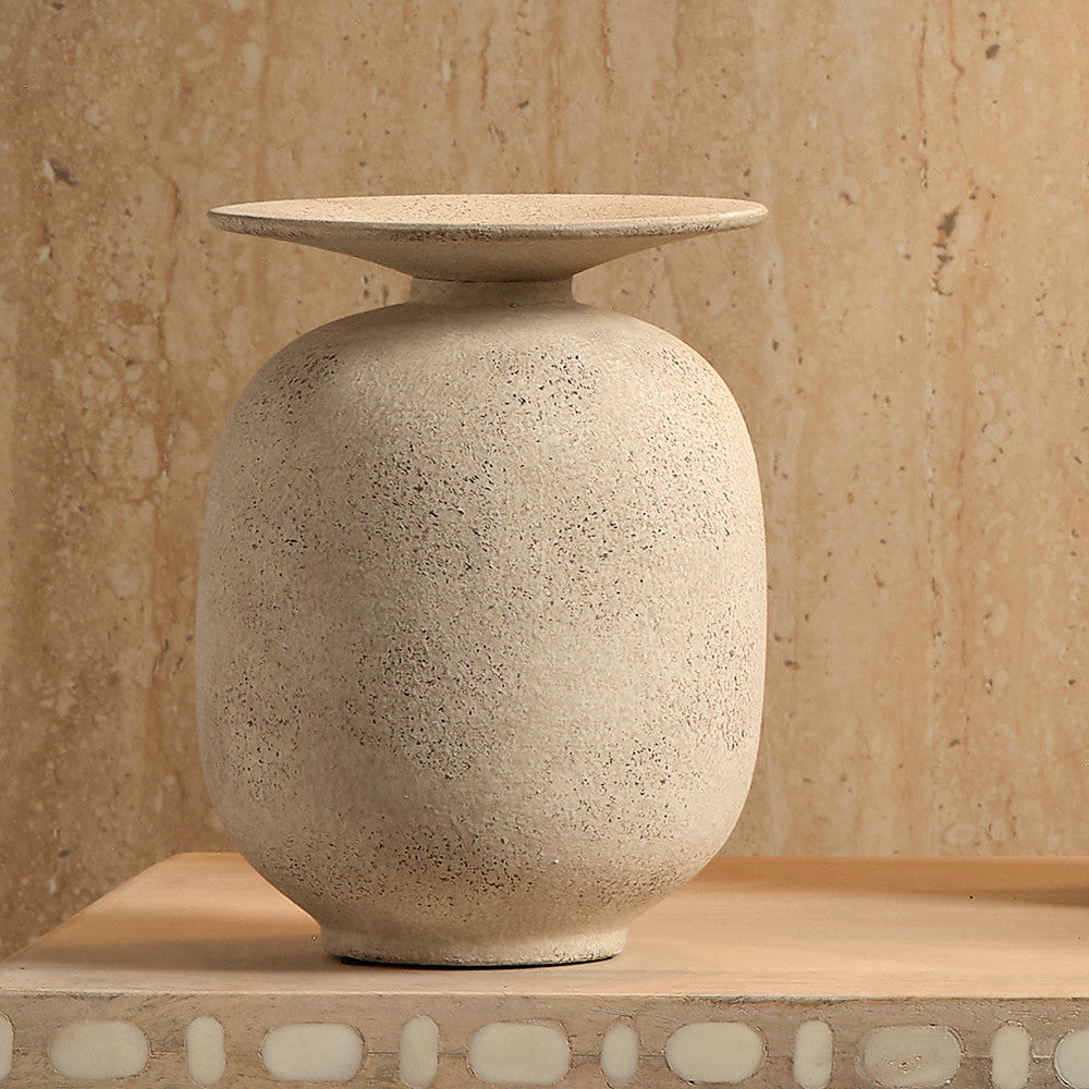 Highland Decorative Vase, Cream