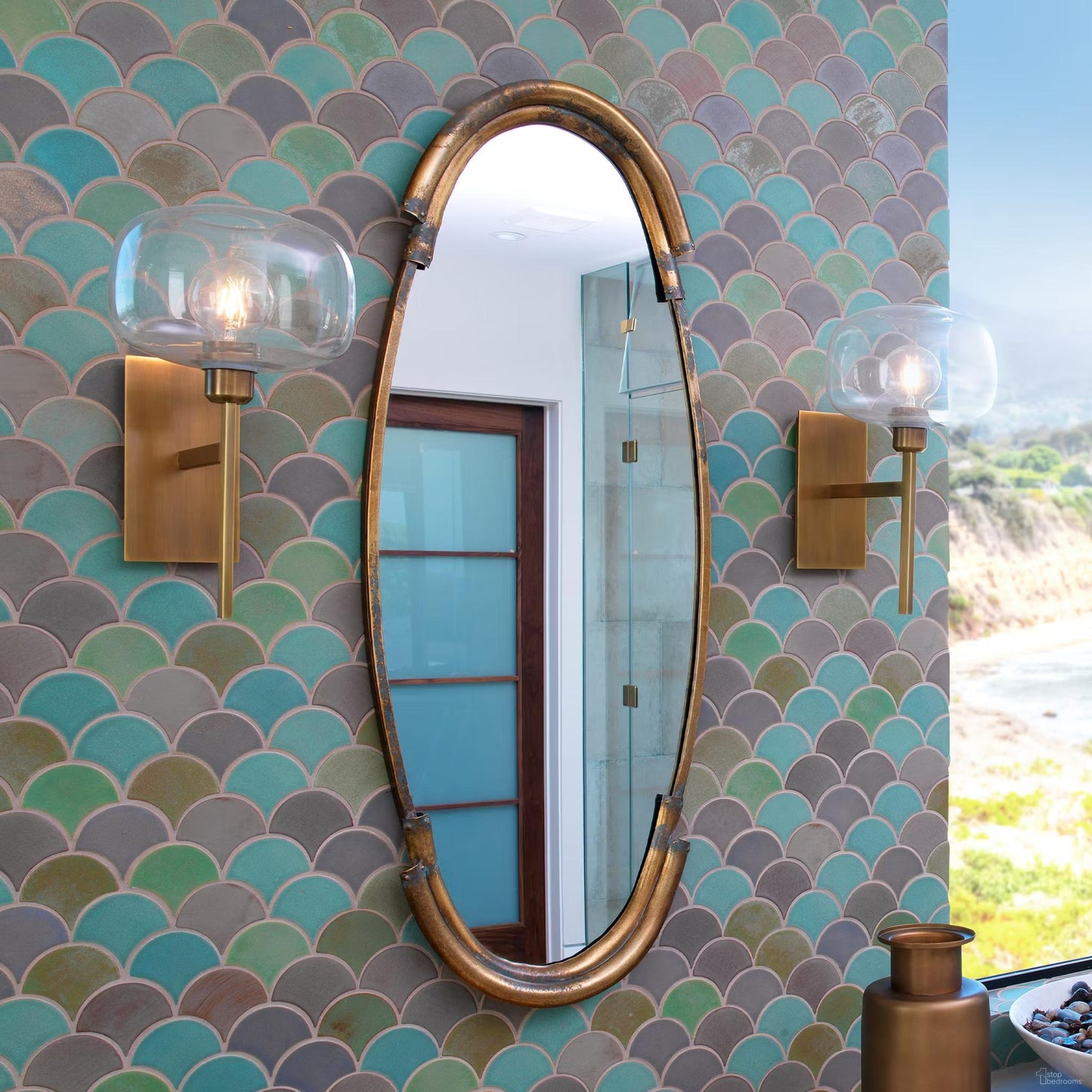 Margaux Mirror, Brass