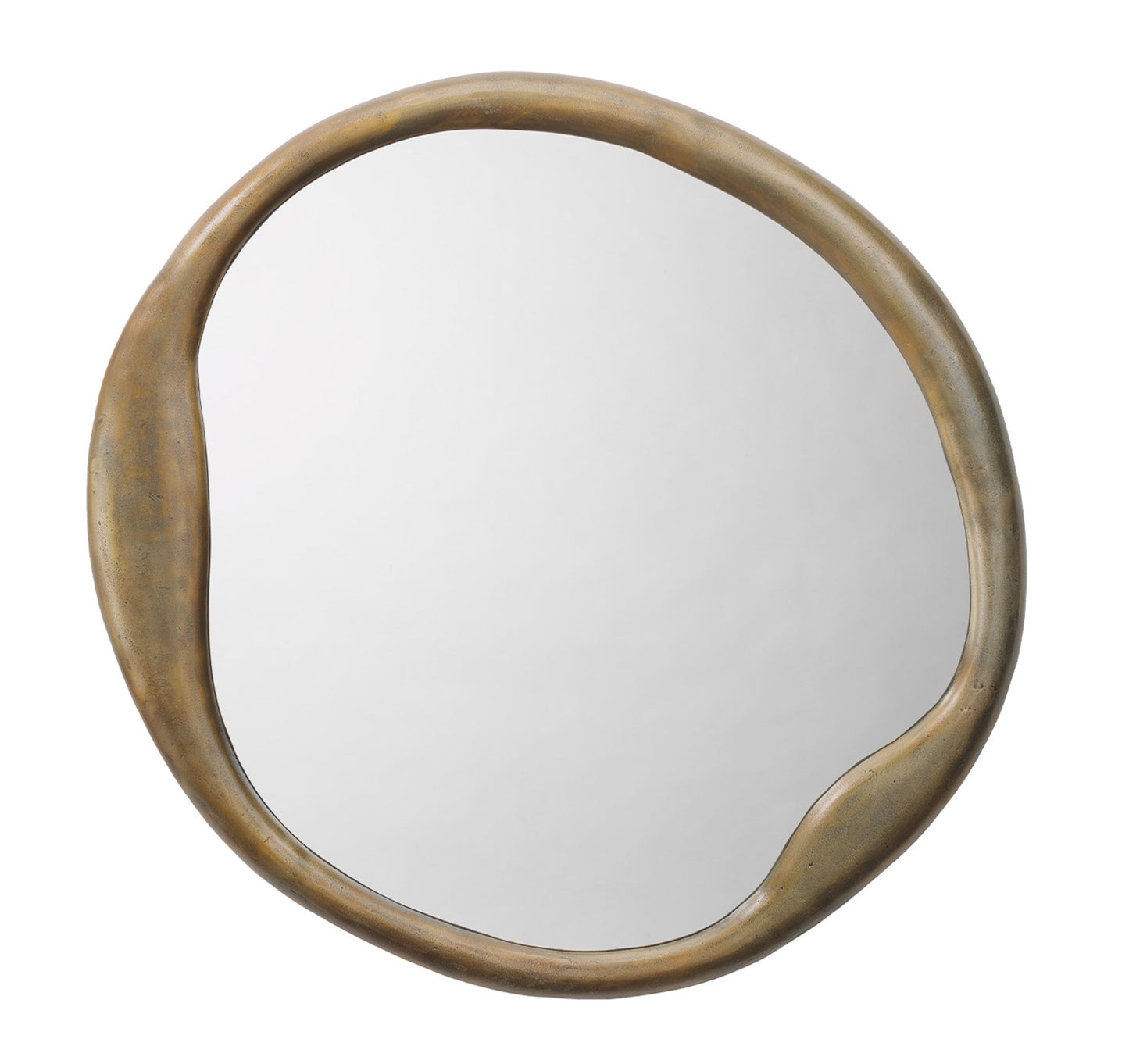 Organic Round Mirror, Bronze
