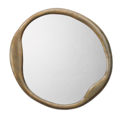 Organic Round Mirror, Bronze