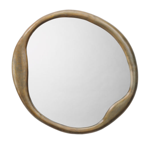 Organic Round Mirror, Bronze