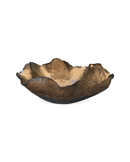 Peony Bowl, Large, Antique Gold
