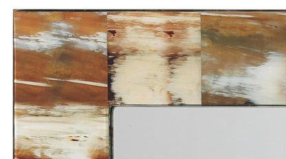 Natural Faux Horn Rectangular Mirror, Medium