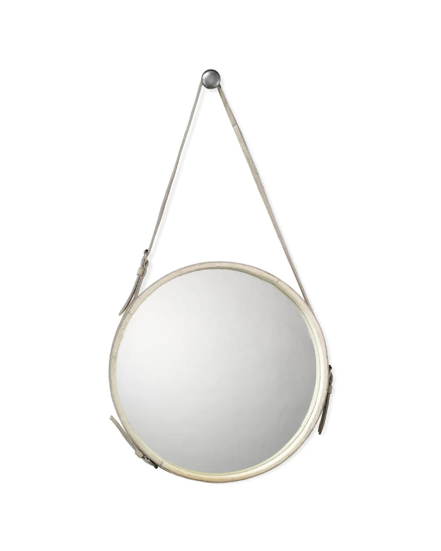 Round Mirror, Large, White