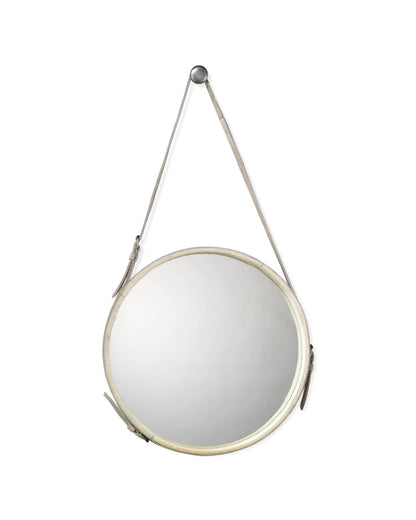 Round Mirror, Large, White