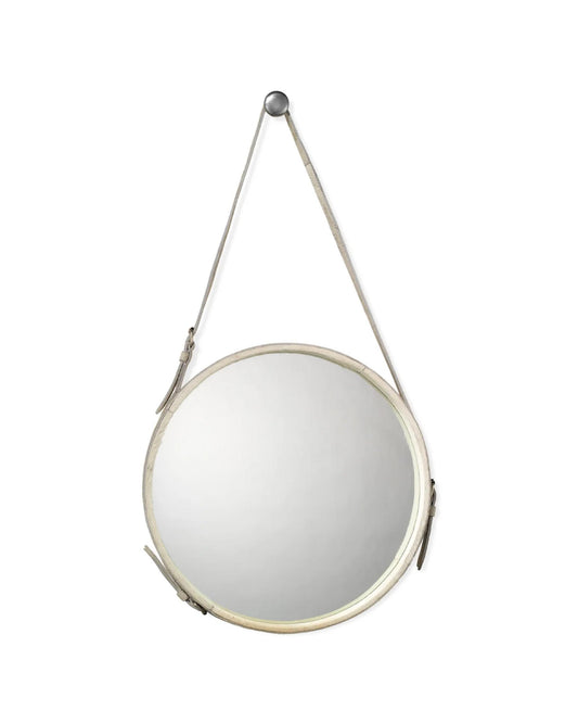 Round Mirror, Large, White