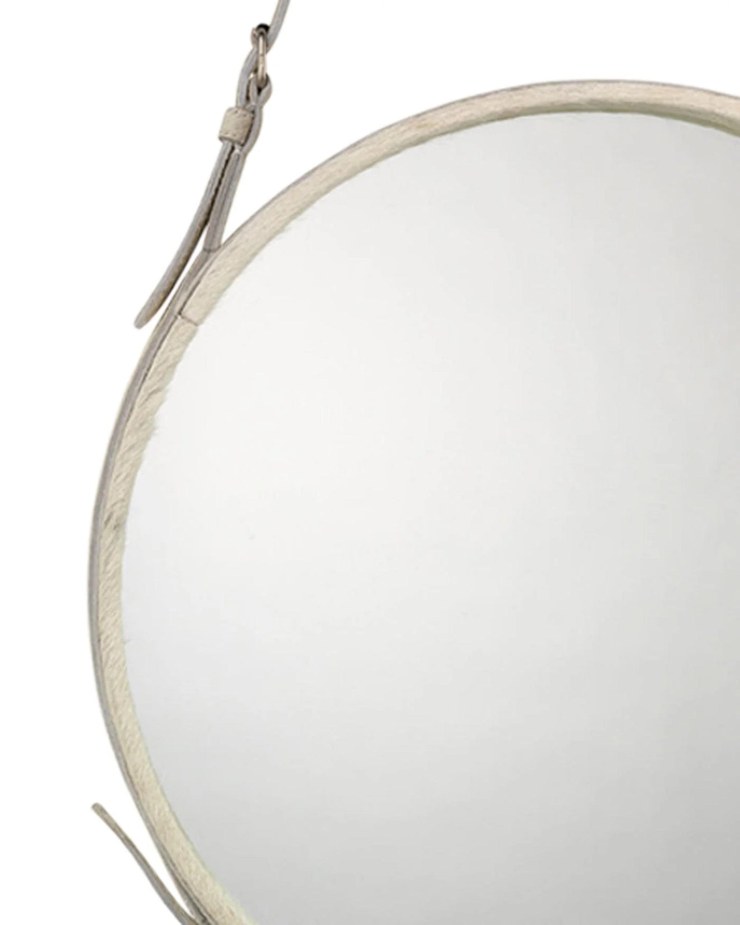 Round Mirror, Large, White