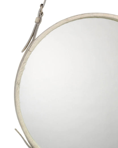 Round Mirror, Large, White
