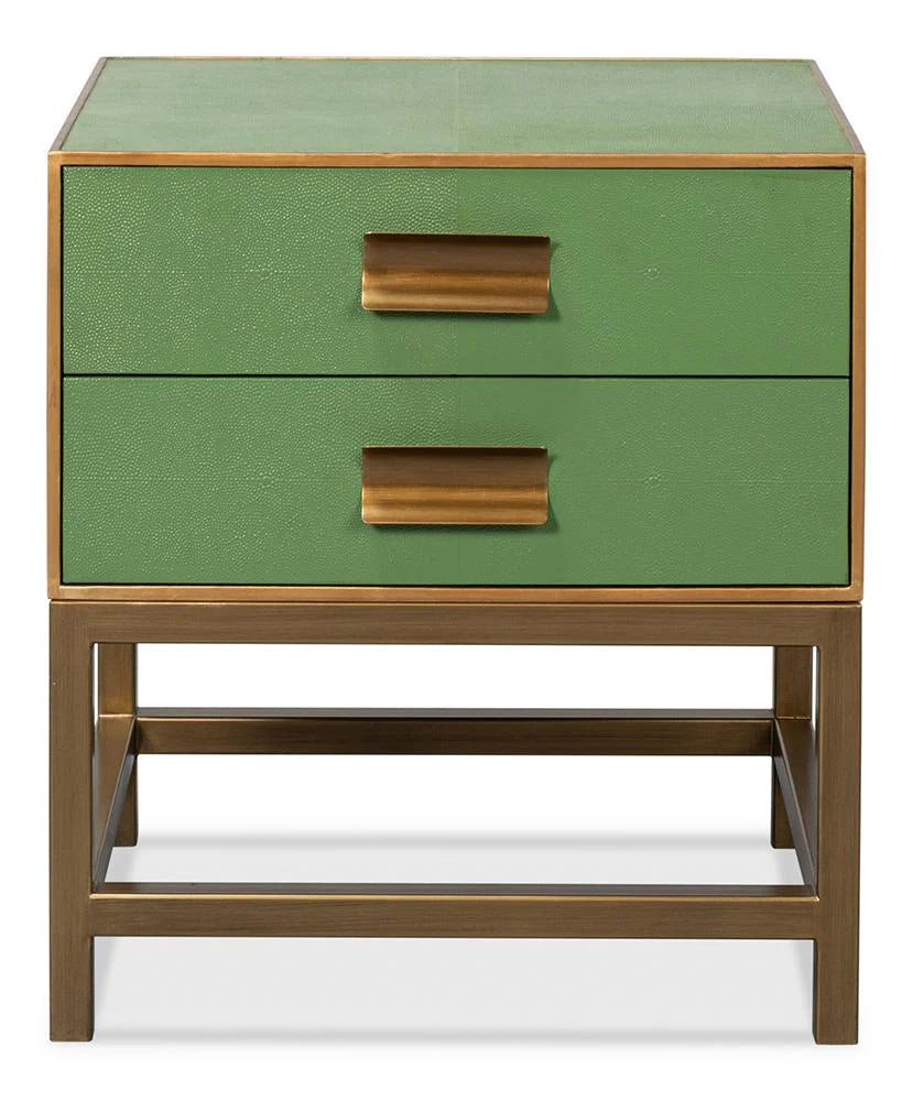 GIDEON SHAGREEN SIDE TABLE - WATERCRESS