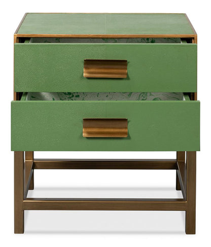 GIDEON SHAGREEN SIDE TABLE - WATERCRESS