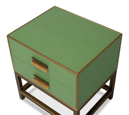 GIDEON SHAGREEN SIDE TABLE - WATERCRESS