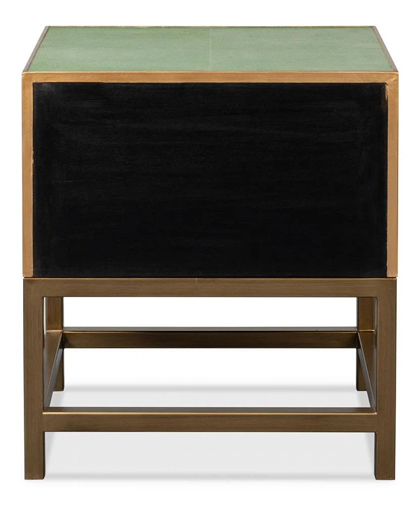 GIDEON SHAGREEN SIDE TABLE - WATERCRESS