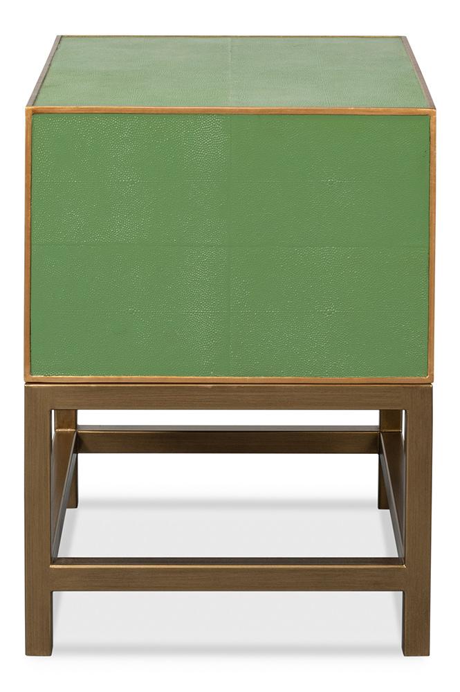 GIDEON SHAGREEN SIDE TABLE - WATERCRESS