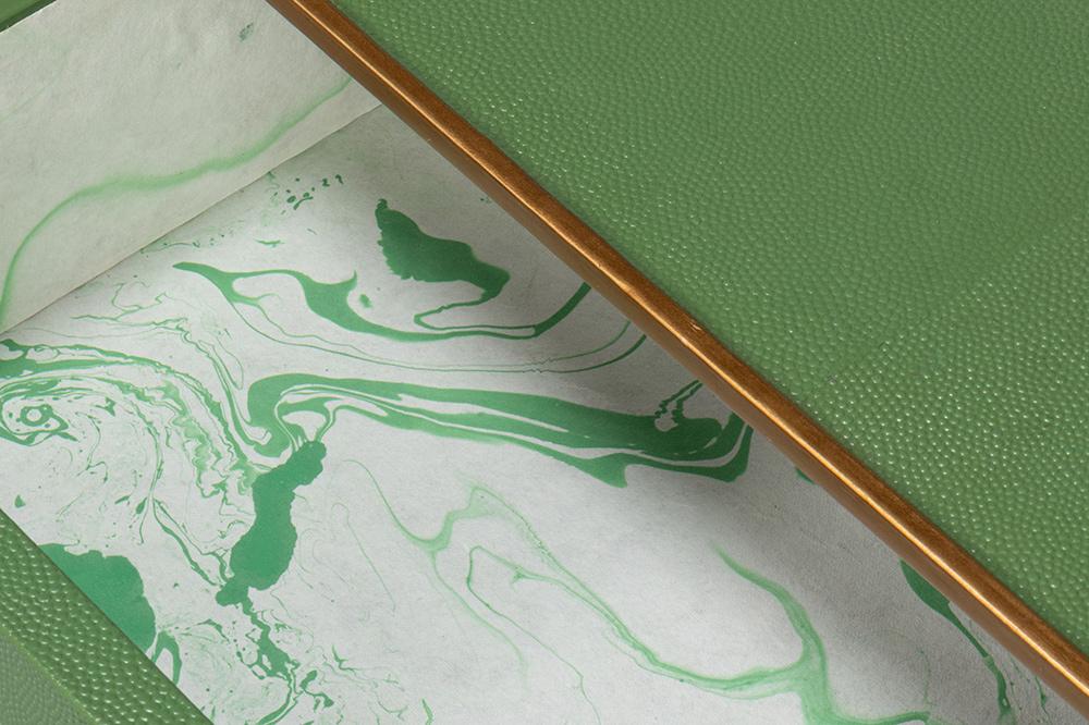 GIDEON SHAGREEN SIDE TABLE - WATERCRESS