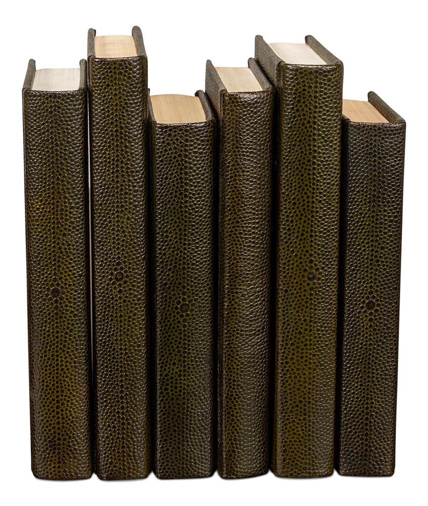 Shagreen Books, Set Of 12, Leaf