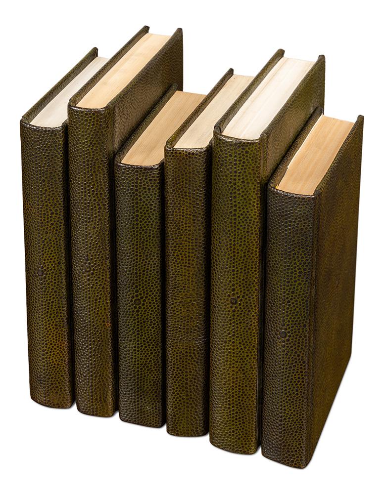 Shagreen Books, Set Of 12, Leaf
