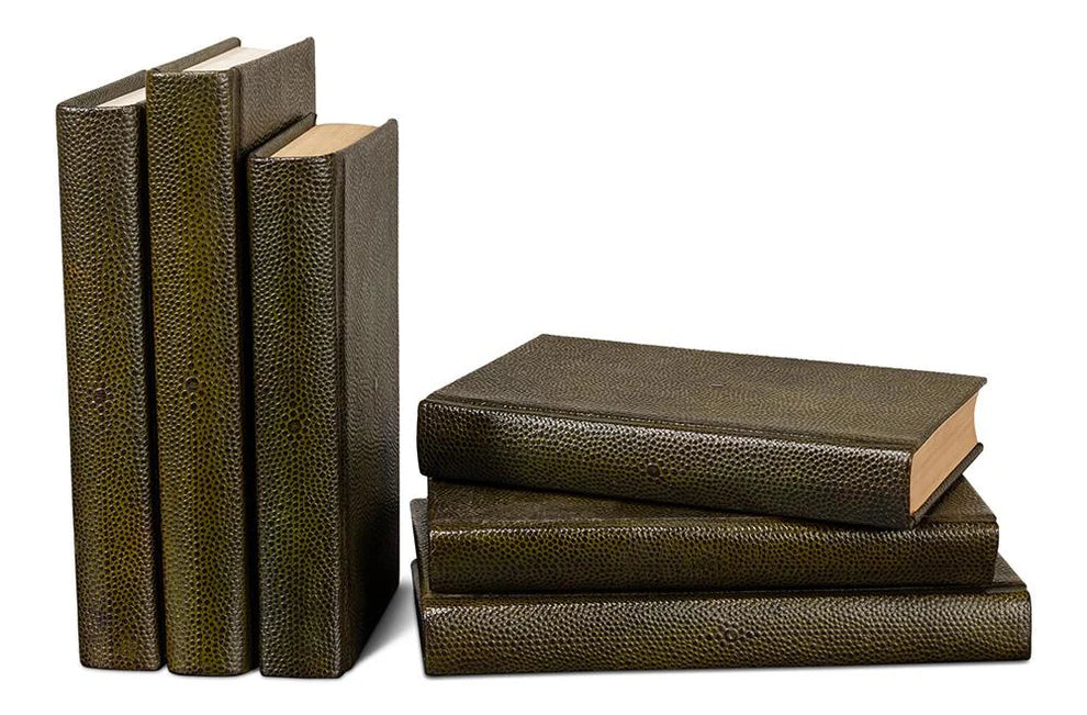Shagreen Books, Set Of 12, Leaf
