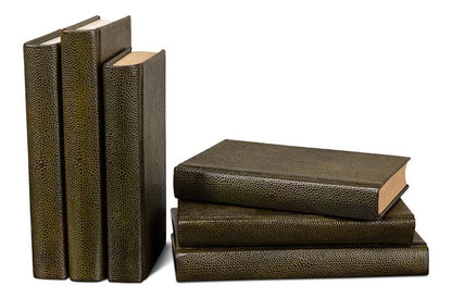 Shagreen Books, Set Of 12, Leaf