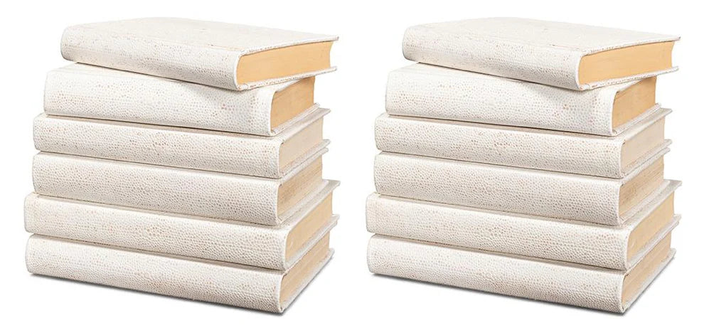 Shagreen Books, Set Of 12, Osprey White