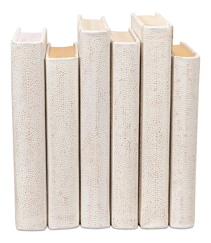 Shagreen Books, Set Of 12, Osprey White