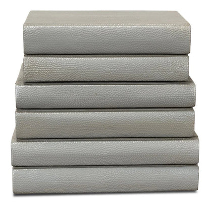 Shagreen Books, Set Of 12, Storm Grey