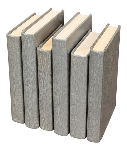 Shagreen Books, Set Of 12, Storm Grey