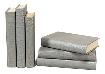 Shagreen Books, Set Of 12, Storm Grey