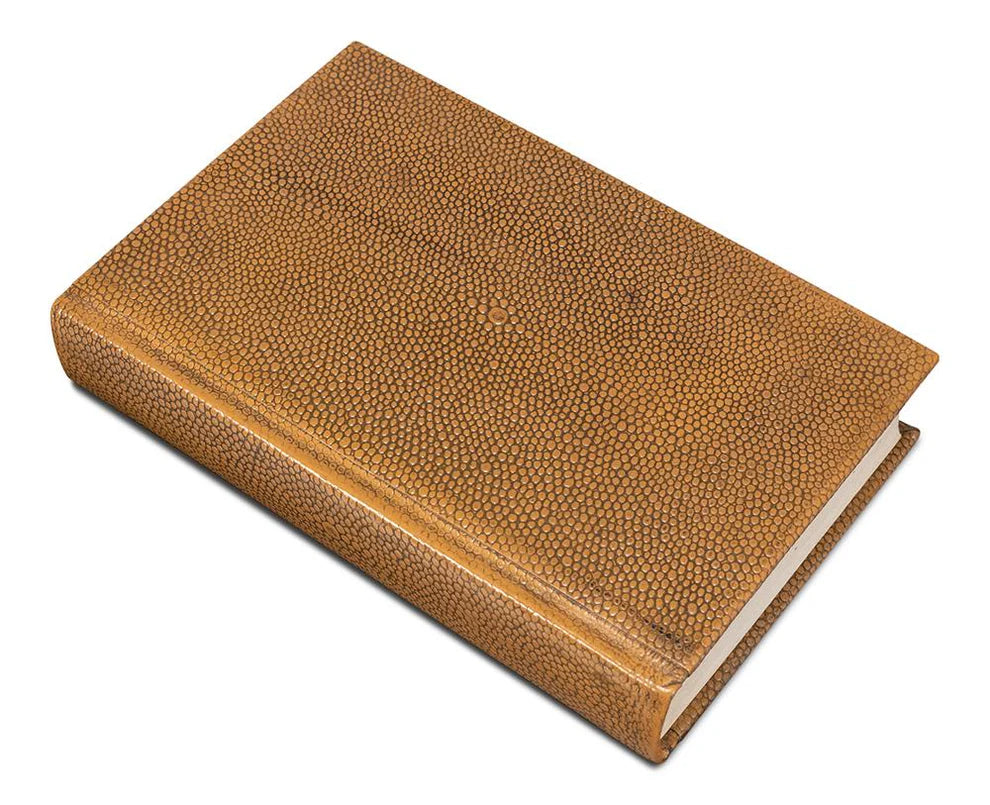 Shagreen Books, Set Of 12, Tawny Brown
